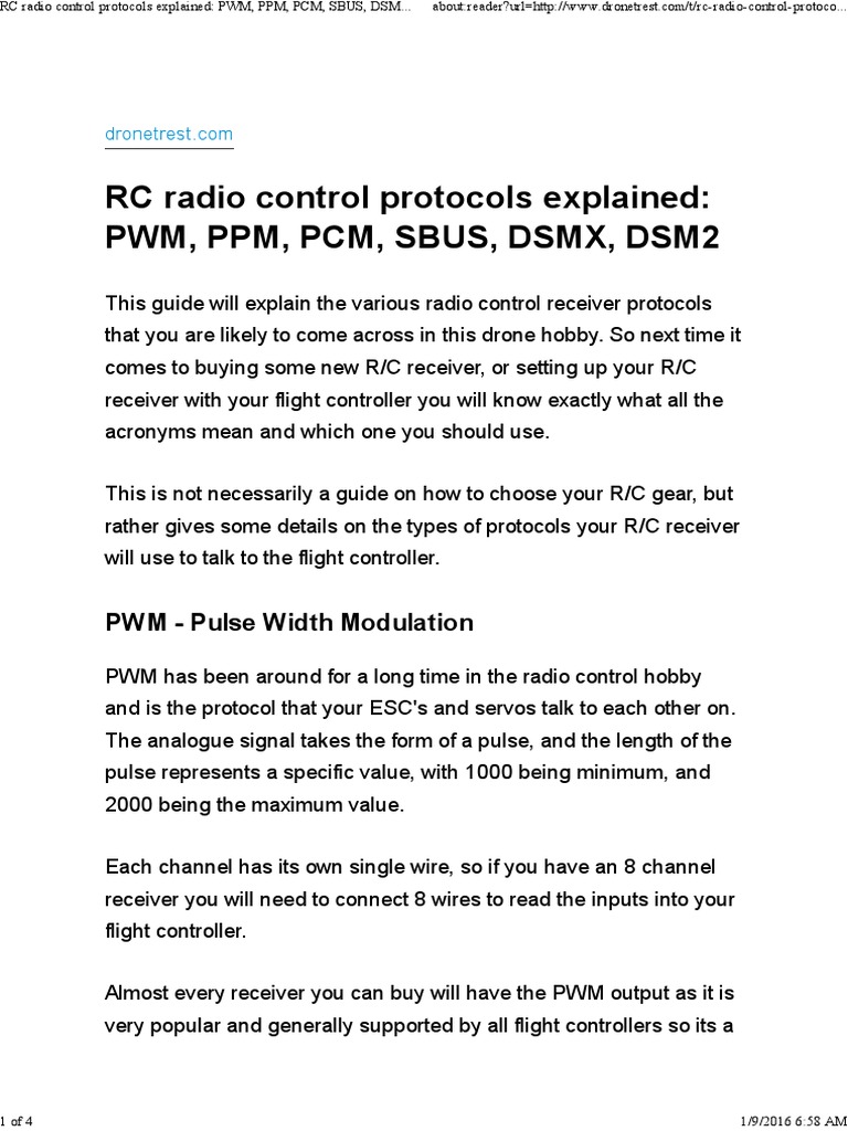RC Protocol | PDF | Radio Control | Electronic Engineering
