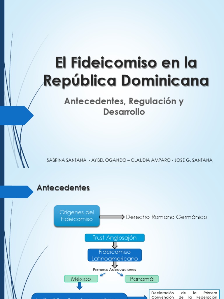 El Fideicomiso en La República Dominicana-1 | PDF | Ley de fideicomiso ...