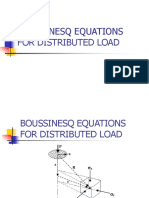 Calculate stresses and strains using Boussinesq equations