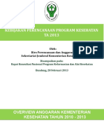 Kebijakan Perencanaan Program Kesehatan TA 2013