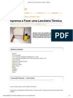 Aprenda a Fazer Uma Lancheira Térmica - FazFácil