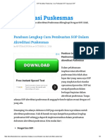 SOP Akreditasi Puskesmas, Cara Pembuatan SOP, Kegunaan SOP PDF