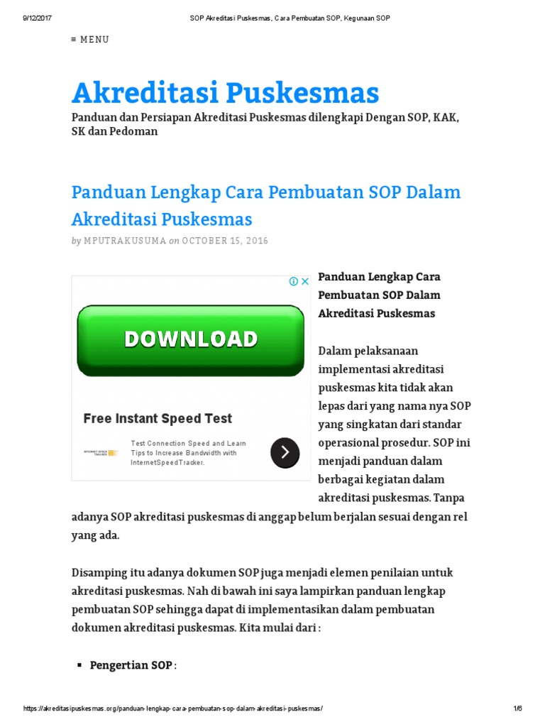 SOP Akreditasi Puskesmas, Cara Pembuatan SOP, Kegunaan SOP.pdf