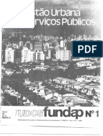 ESTUDOS FUNDAP. A Questão Urbana e Os Serviços Público. São Paulo