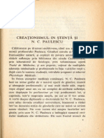 Creationismul in Stiinta Si N. C. Paulescu-Extras Din Destinul Ideilor 1943