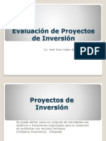 Evaluación de Proyectos de Inversión