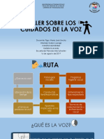 TALLER SOBRE LOS CUIDADOS DE LA VOZ P