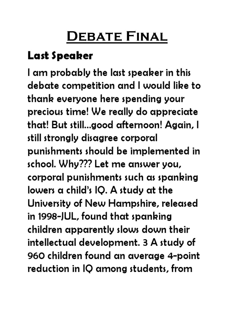 Debate Final Script 3 | PDF | Self-Improvement | Science & Mathematics