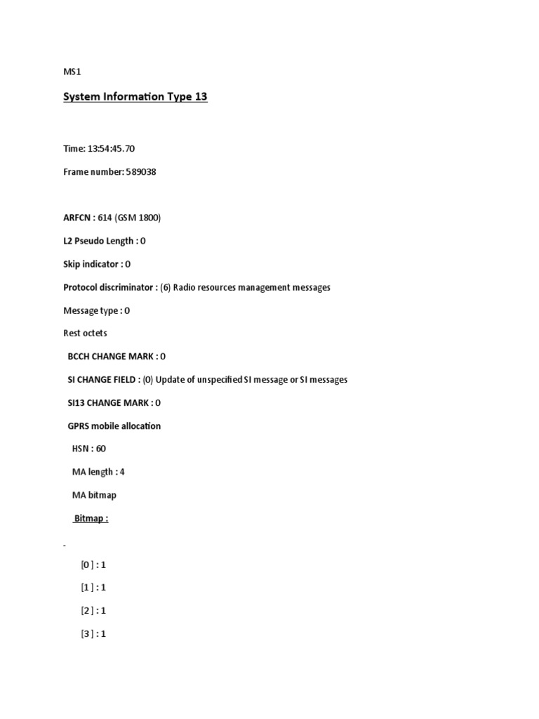 GSM 1800 System Information Report | PDF | General Packet Radio Service ...