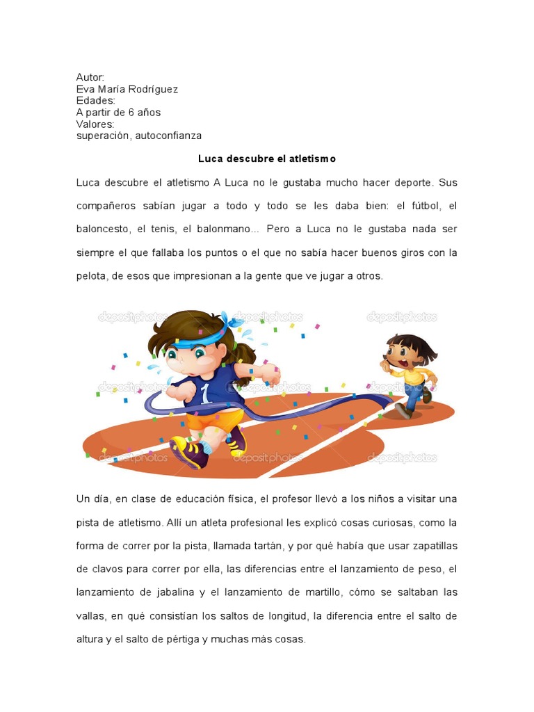 Cuentos de Atletismo Deporte del atletismo