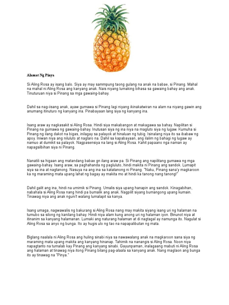Alamat NG Pinya | PDF