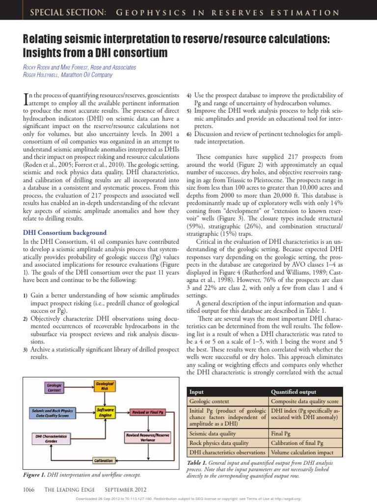 Relating Seismic Interpretation To Reserve Resource Calculations | PDF ...