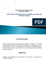 EFECTOS PSICOLÓGICOS DE LA VIOLENCIA FAMILIAR EN NIÑOS