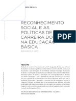 GATTI Reconhecimento Social e Políticas de Carreira Docente PDF