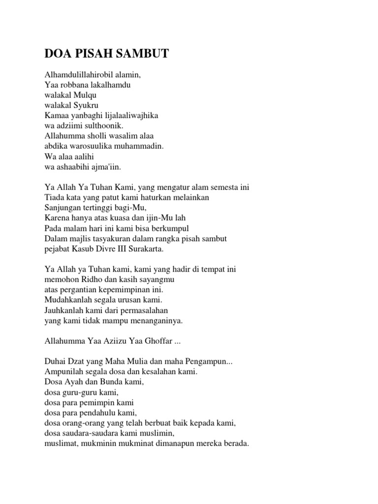 Doa Pisah Sambut