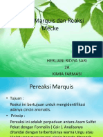 Reaksi Marquis Dan Reaksi Mecke