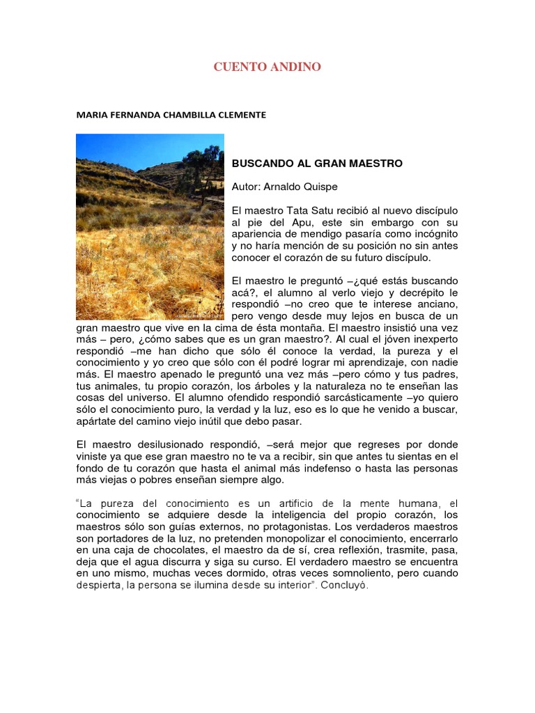 Cuento Andino | PDF