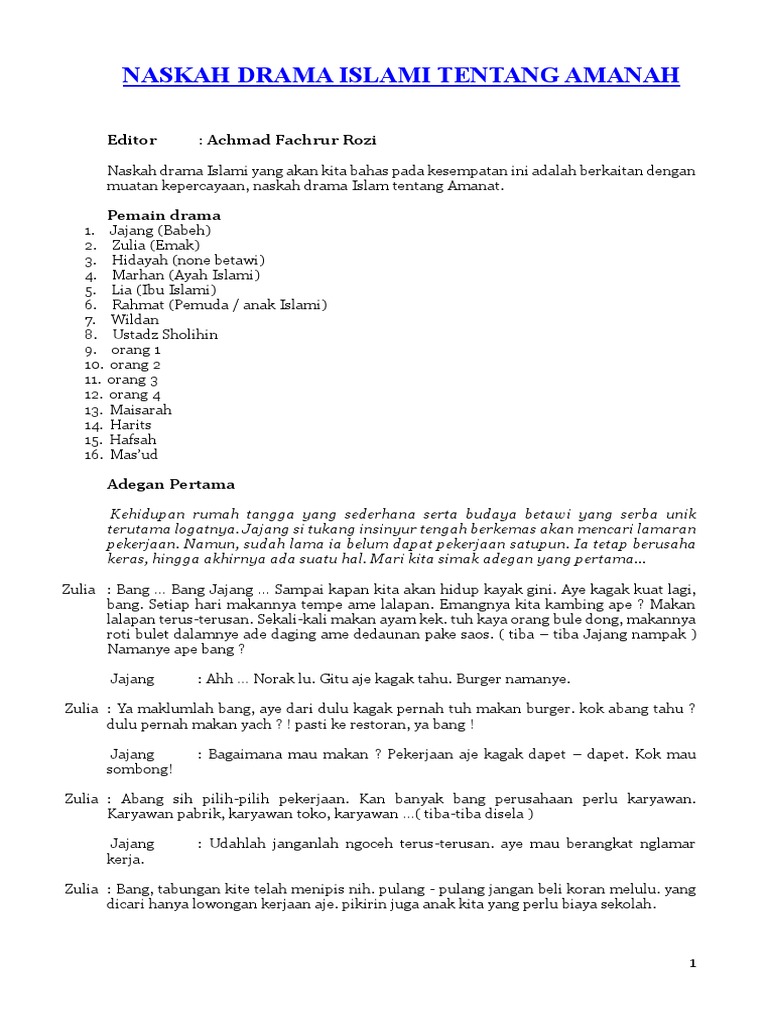 Contoh Drama Singkat Anak Sekolah Aneka Macam Contoh