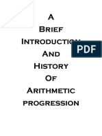 A Brief and History of Arithmetic Progression