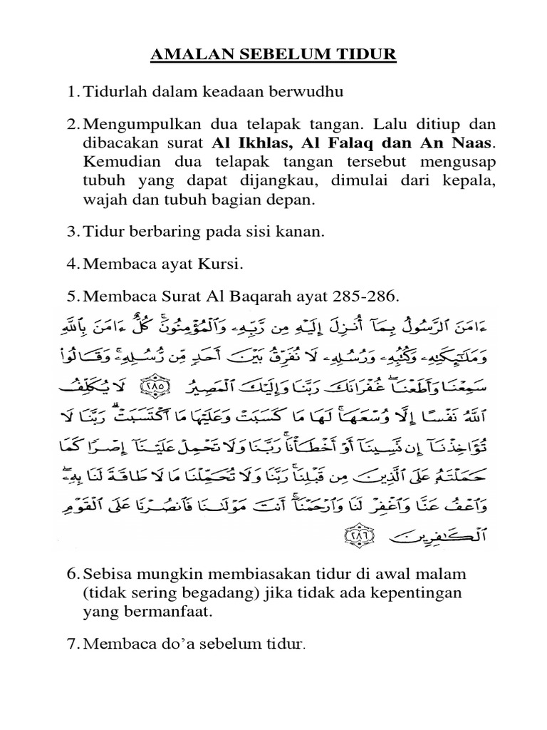 Download 83+ Contoh Surat Al Baqarah Sebelum Tidur Terbaik Gratis