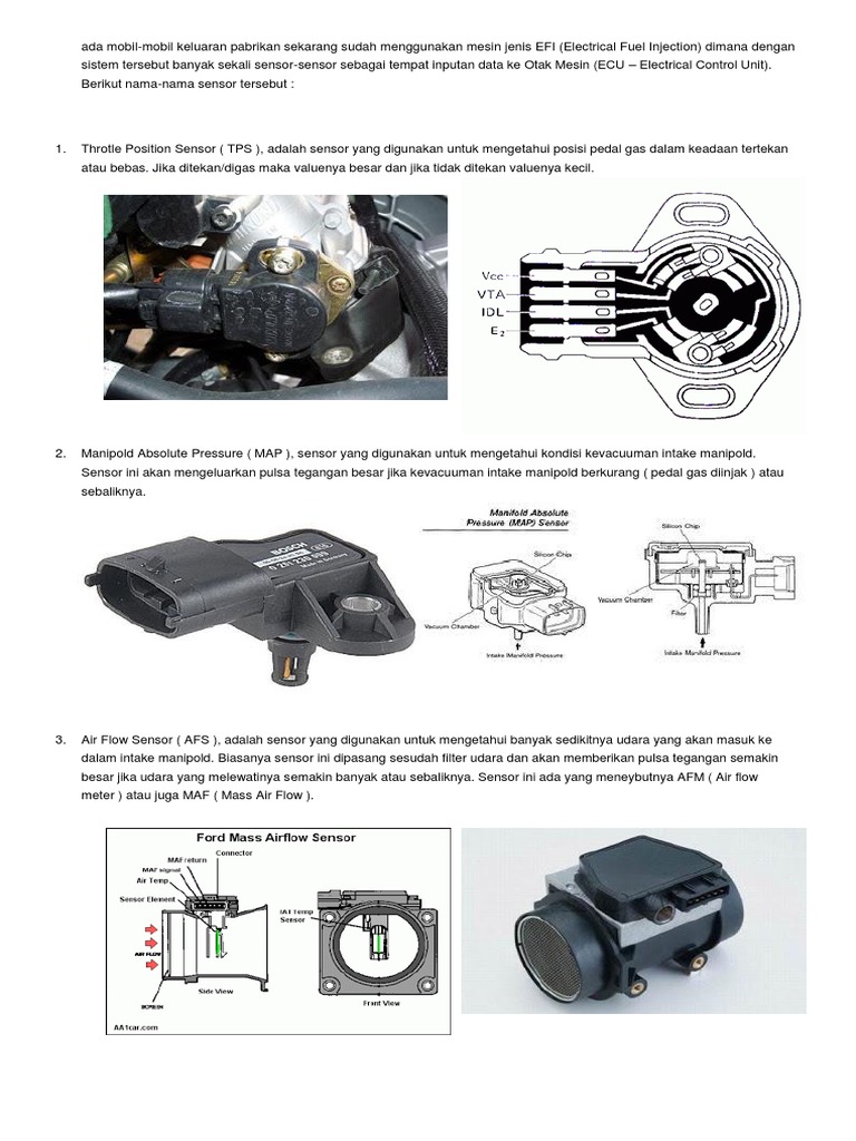 Sensor Pada EFI | PDF | Teknologi & Rekayasa