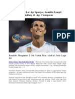 Di Skors Di La Liga Spanyol, Ronaldo Tampil Gemilang Di Liga Champions