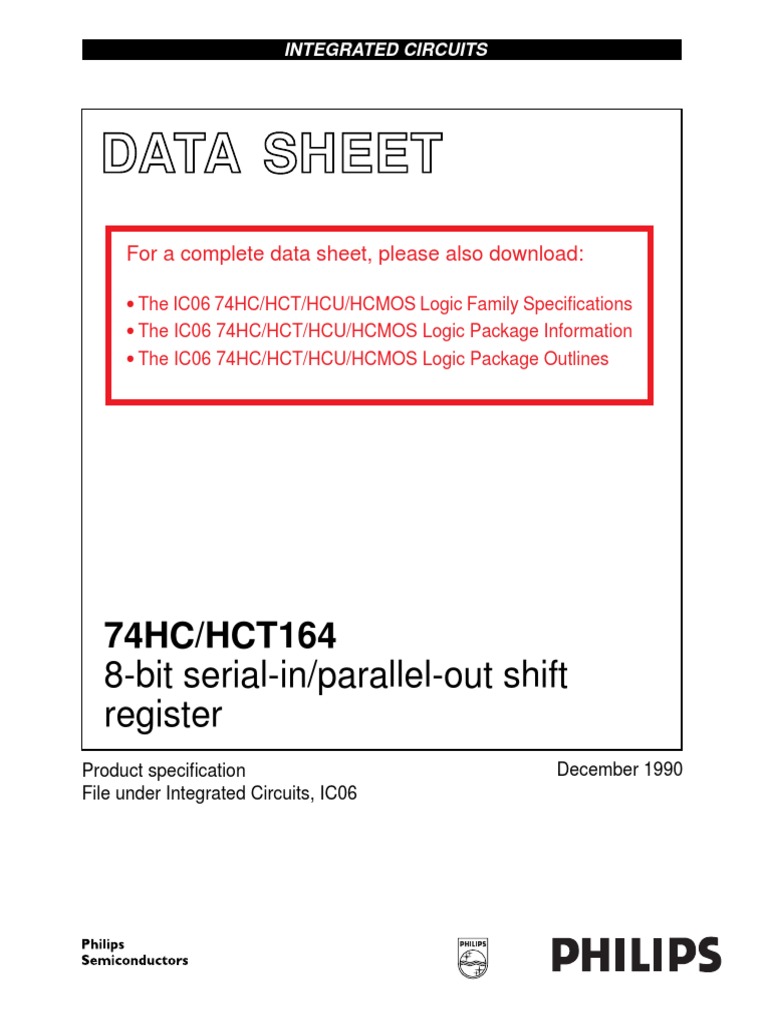 74hc164 PDF | PDF | Electronic Design | Electrical Engineering
