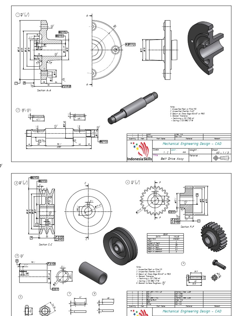 Belt Drive PDF Gear Manufactured Goods