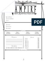 Vampire Revised Quickstart Sheet