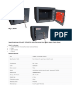 Specifications of iSAFE iSF-8KDG Safe Personal Key Safety Vault (Dark Grey)