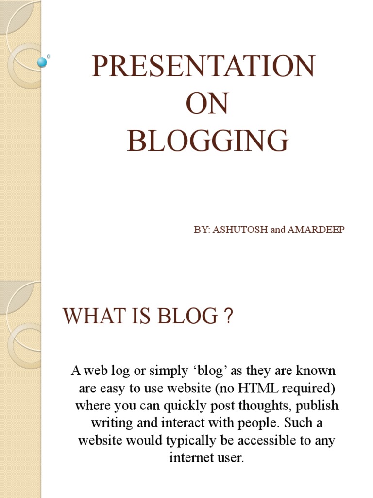 Blogging Basics and Benefits | PDF