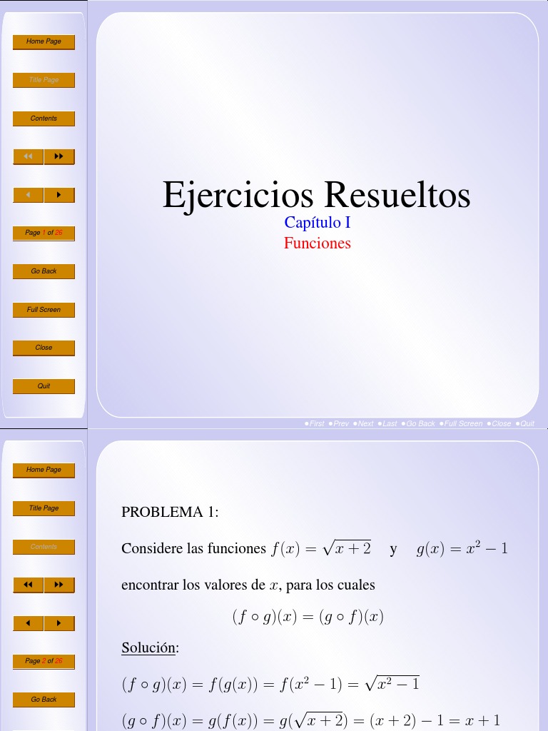 Ejercicios Sobre Funciones Relaciones Matematicas Numeros