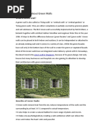 A Brief Study About Green Walls