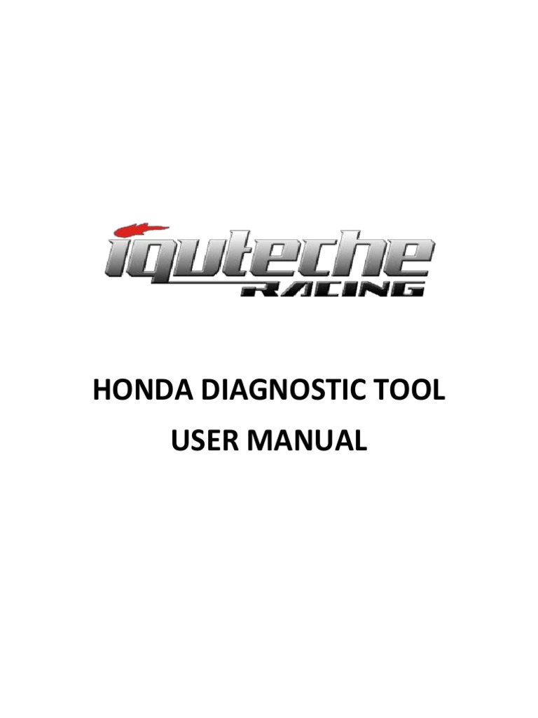 User Manual Honda Diagnostic Tool PDF
