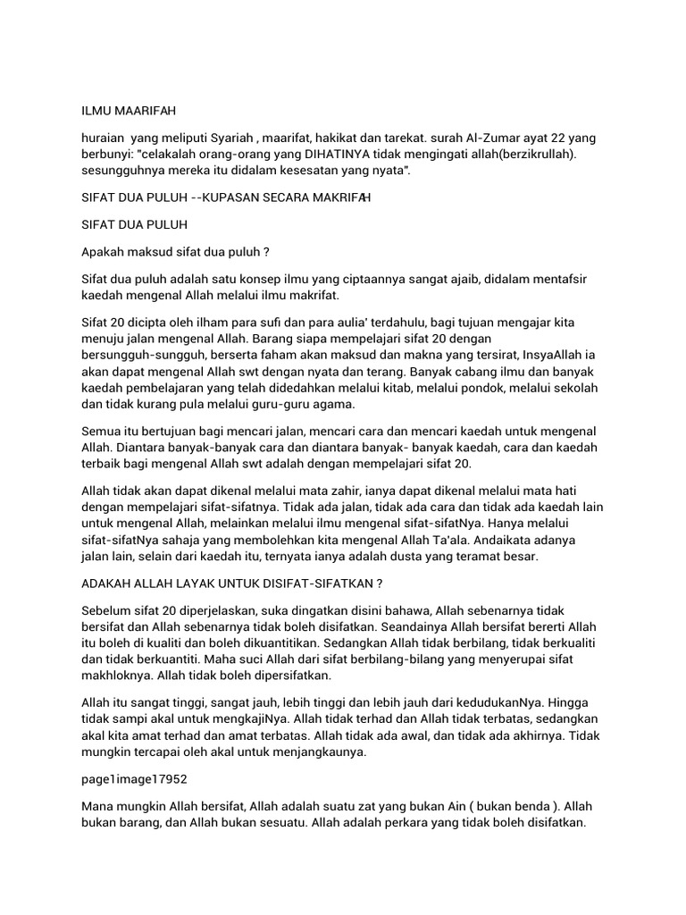 Hurian Sifat 20 Pdf