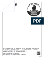 Uputstvo Za Upotrebu Flowclear Filter Pump