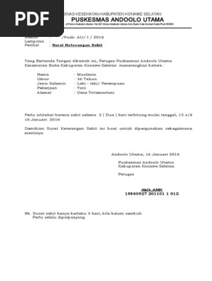 Surat Keterangan Sakit