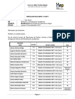 Circular 13 Modificación Entrega Informes Al Hogar