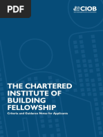 Fellowship Criteria and Guidance Notes