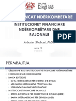 Institucionet Financiare Ndërkombëtare Dhe Rajonale