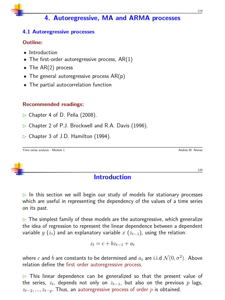 AR(1) and AR(2) Process Overview | PDF | Autoregressive Model ...