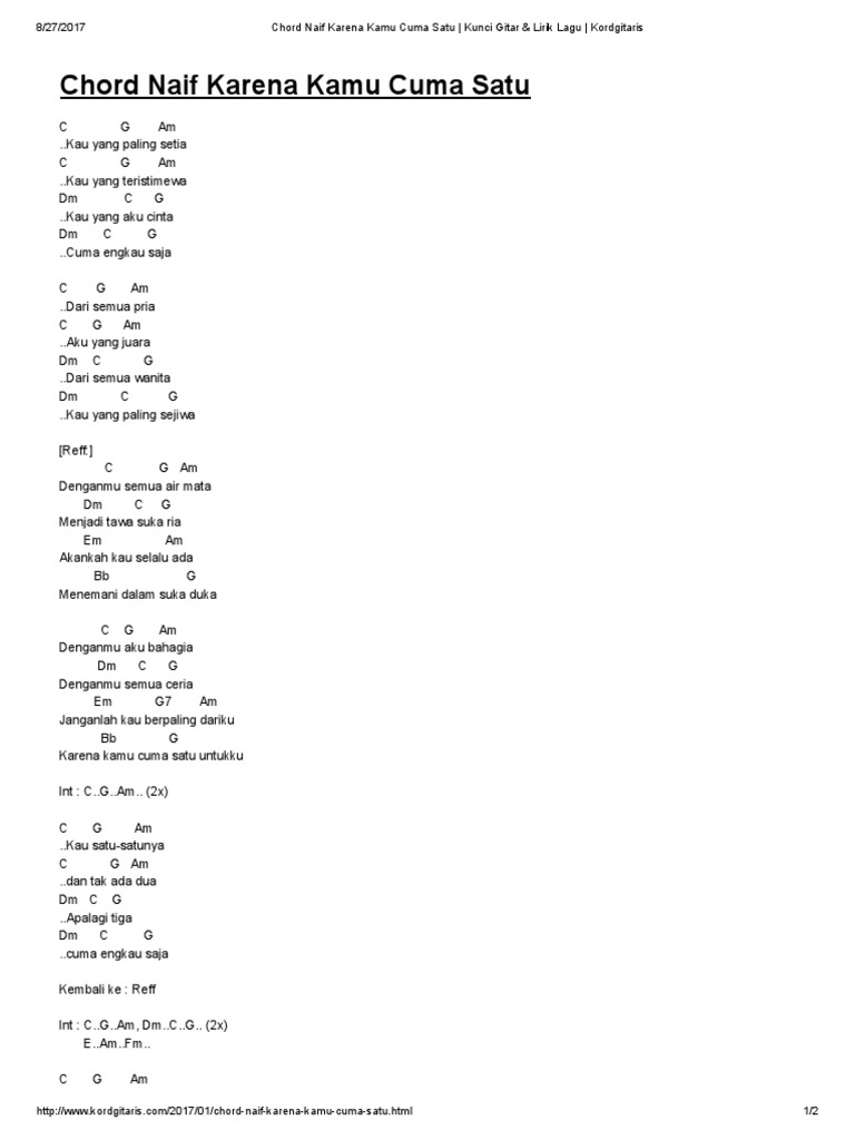 32 Kunci Gitar Jendela Kelas Satu Ideas Chord Gitar