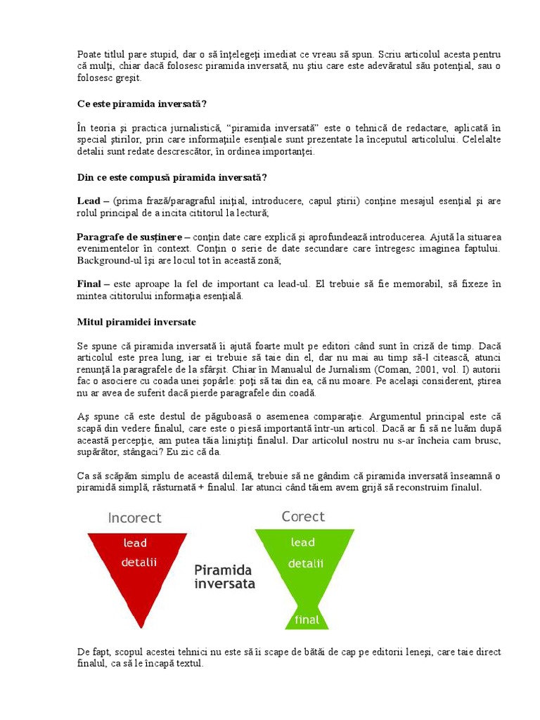 Piramida Inversata | PDF