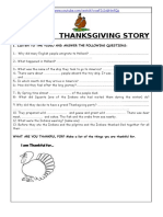 The First Thanksgiving Story: 1. Listen To The Video and Answer The Following Questions