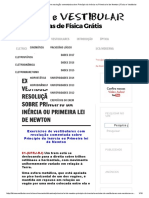 Exercícios de Vestibulares Com Resolução Comentada Sobre Princípio Da Inércia Ou Primeira Lei de Newton - Física e Vestibular