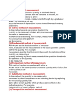 (I) Direct Method of Measurement