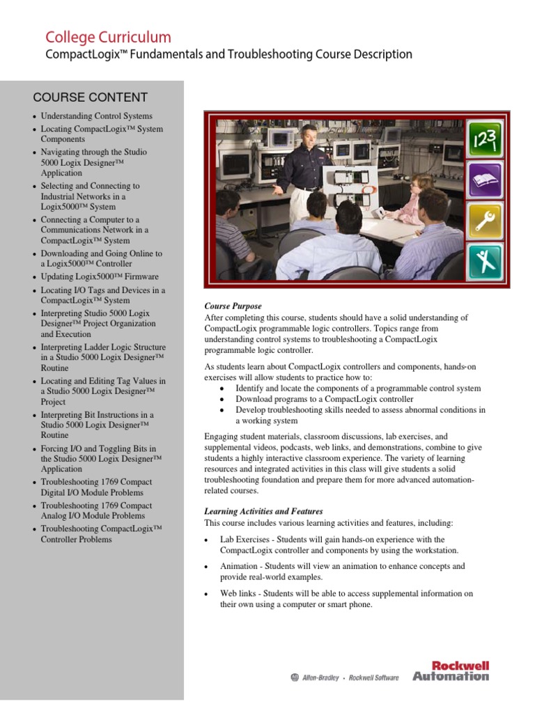 CompactLogix Fundamentals and Troubleshooting Course Description PDF