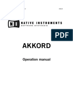 Akkord: Operation Manual