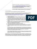 Informaes Importantes Sobre a Apresentao de Projetos