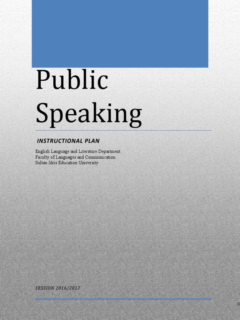 Public Speaking Sem 2 2015 2016 | PDF | Public Speaking | Cognition